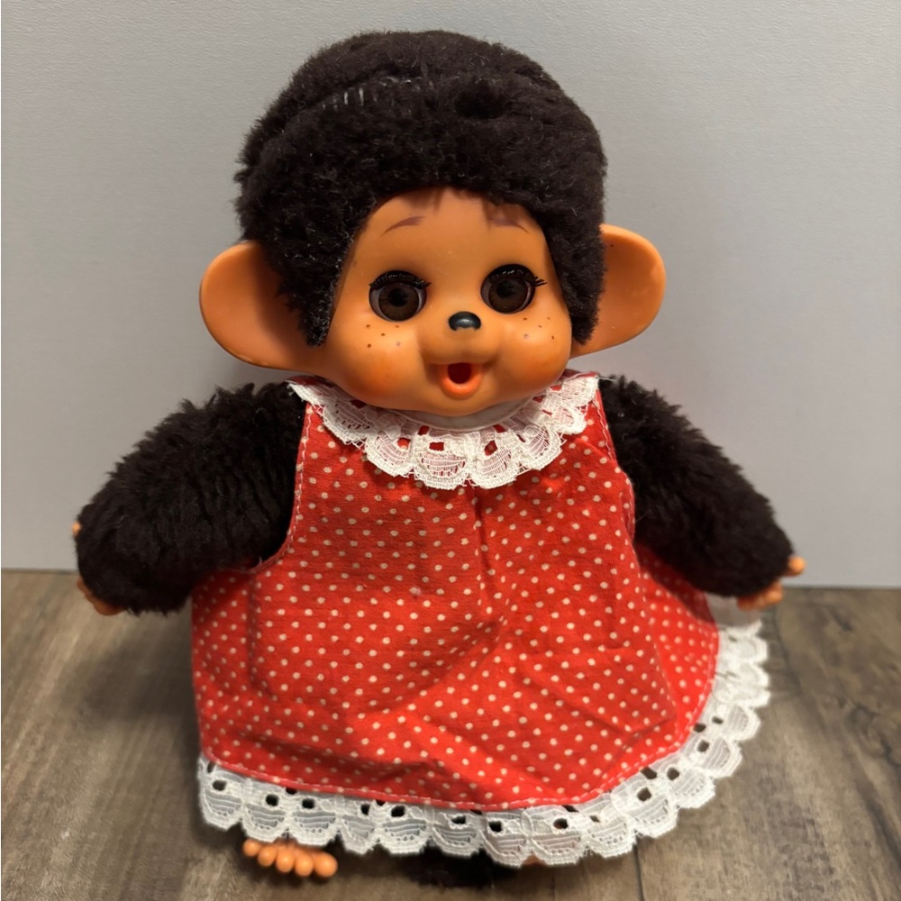 Vintage Monchhichi Thumb Sucking Sleepy Eyes Plush Doll 8" READ